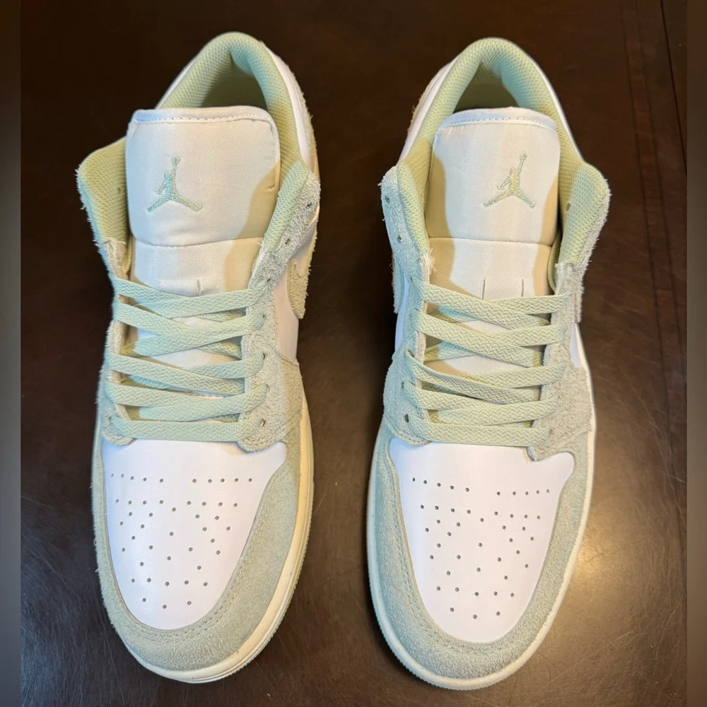 New Nike Air Jordan 1 Low Seafoam White Sneaker Shoes Size US 12 - Picture 6 of 13